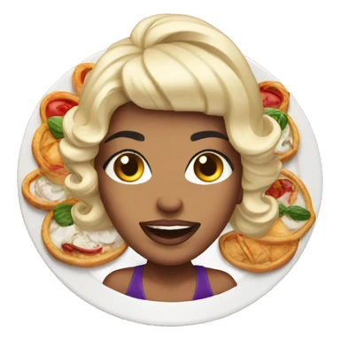 A platter with a drag queen standing on it sticker