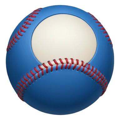 blue baseball ball sticker