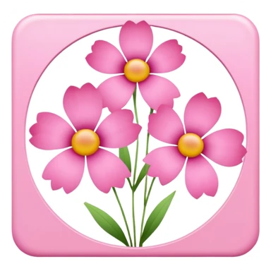 Polaroid photo of pink flowers sticker