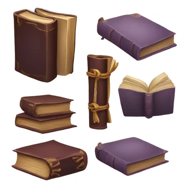 books and scrolls, dungeons and dragons sticker