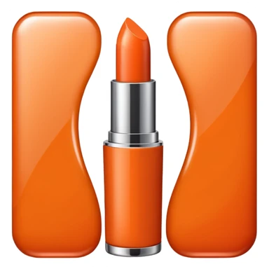 Orange-colored tube-shaped cosmetic sticker