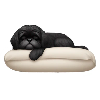 black shih tzu sleeping sticker