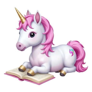 Unicorns read book
A baby unicorn lying on its belly, flipping pages with its hoof.













 sticker