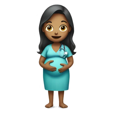 pregnant woman talking to a doctor sticker