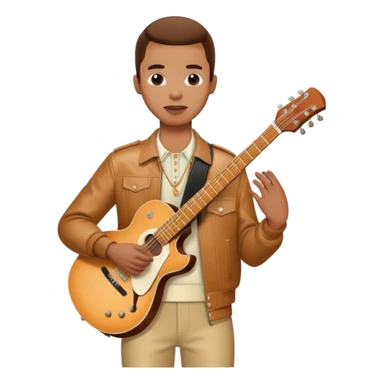 Steve Lacy with guitar and stylish outfit sticker