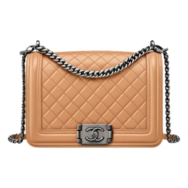 chanel le boy flesh color bag sticker
