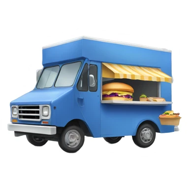 Food truck selling blueberries sandwiches  sticker