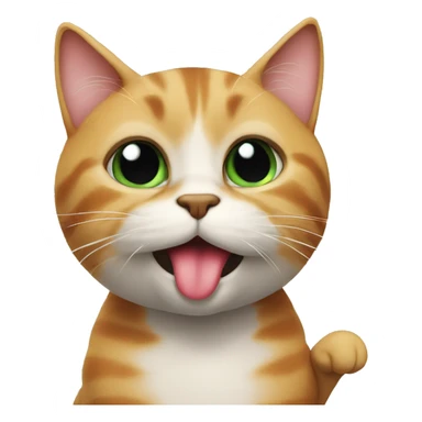 smart cat blowing kisses sticker