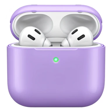 airpods in a lavender case sticker
