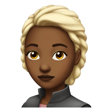 Black girl giving a side eye stocklohm aesthetic  sticker