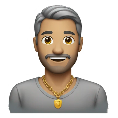 Man pointing at you GRAY SHIRT, NO BEARD, WITH NECKLACE sticker