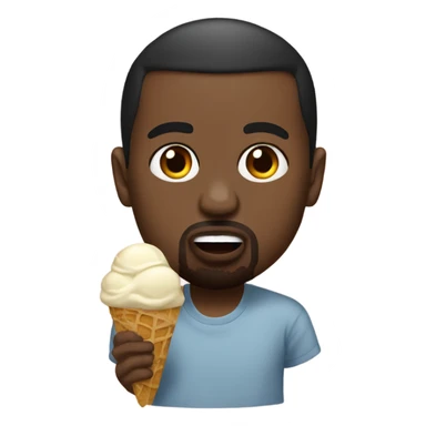 kanye west eating icecream sticker