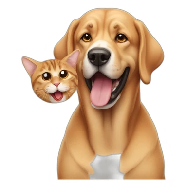 big dog eat a cat sticker