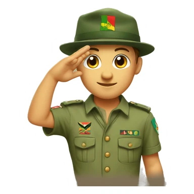 Zimbabwe scout salute with short and short sleeve as well as cub cap sticker