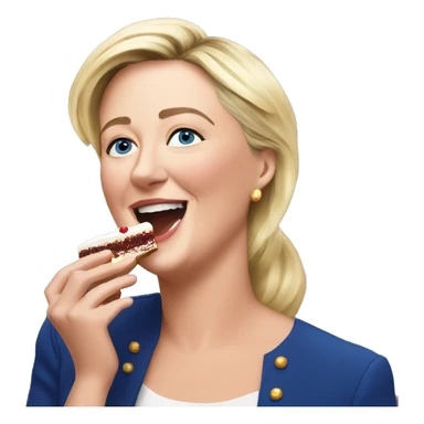 Marine Le pen eat cake sticker