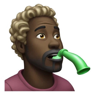 black man inhaling galaxy gas sticker