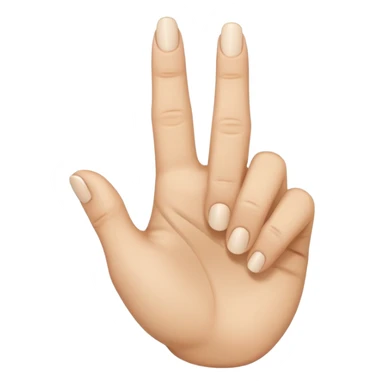 Open hand with middle finger bent downward emoji sticker