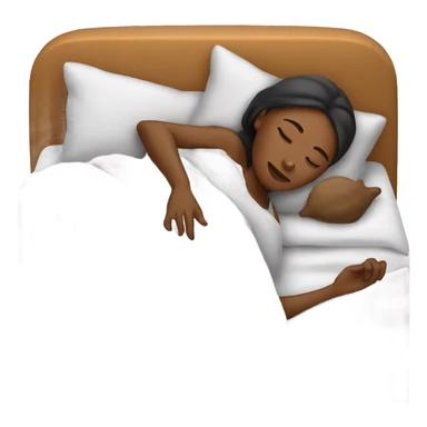 Woman sleeping in bed sticker