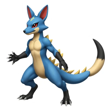Lucario-Salandit-Zeraora-fusion, full body sticker