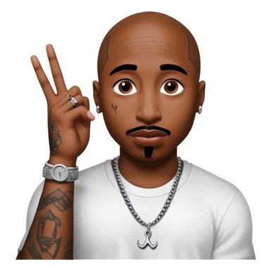 La famosa mano de 2pac  sticker