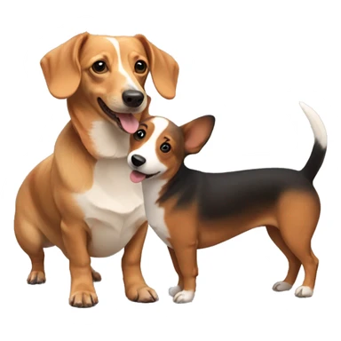 Dachshund and Corgi sticker