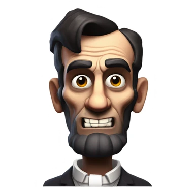 Abraham Lincoln in tf2 saying do you are have stupid? while being so deep fried it’s glitchy sticker