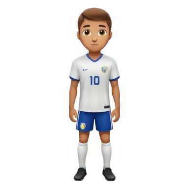 Determined soccer player standing on field, stadium lights glowing, cinematic lighting, realistic sports photo sticker