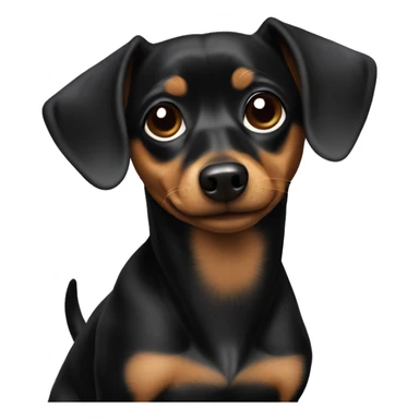 Black Chiweenie  sticker