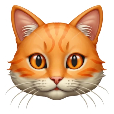 Half Shrimp Half Cat - gray and orange cat head and shrimp body named Trippi Troppi sticker