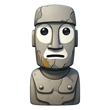 Moai statue sticker