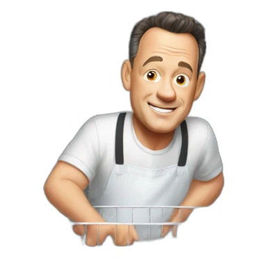 Tom hanks as a dishwasher sticker
