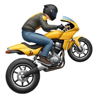 Motorcycle wheelie sticker