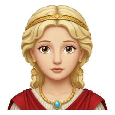 Ancient Roman woman with earrings and blonde hair sticker