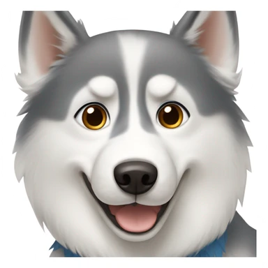 One. Grey Husky with blue eyes, a beige HUSKY with brown eyes and a white Westies sticker