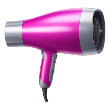Realistic magenta hair dryer isolated  sticker
