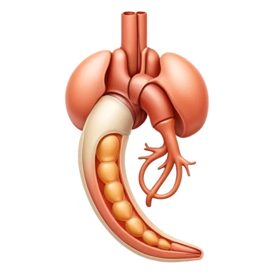 A symbolic male reproductive system, abstract medical illustration sticker