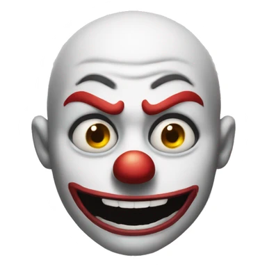 Evil man with evil smile clown sticker