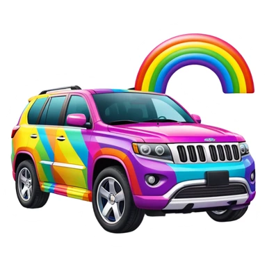 lisa frank suv sticker