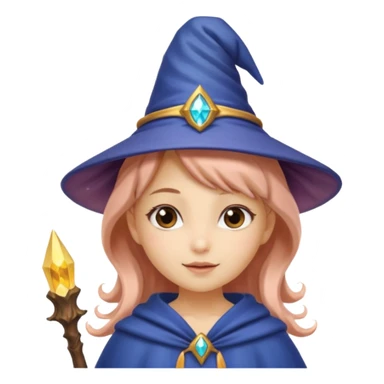 A fairy girl with a wizard hat sticker