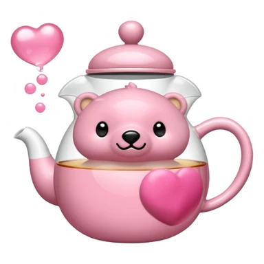 Orsacchiotto con fiocco coquette rosa con un bubbone tea in mano sticker