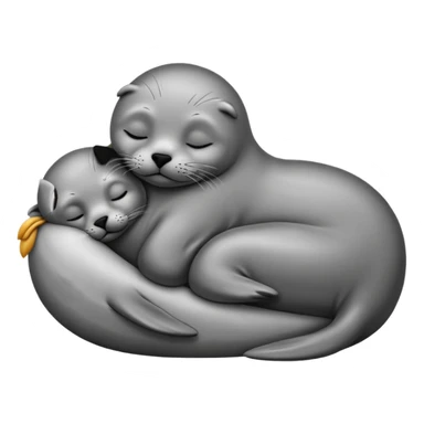 Seal sleeps sticker