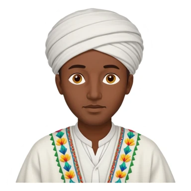 Ethiopian man in traditional clothing sticker