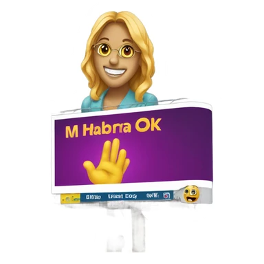 The work OK on a billboard sticker