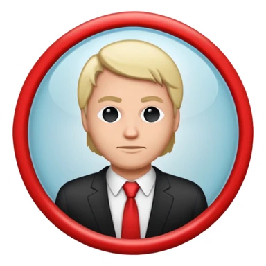 emoji Frontière avec une bulle marqué Ban en rapport avec un serveur gta rp sticker