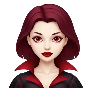 Girl vampire with a seductive smile sticker