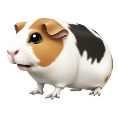 full skeleton of a guinea pig without meat sticker