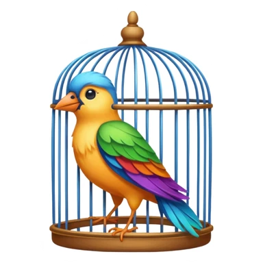  bird in cage sticker