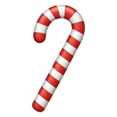 un baston de caramelo de navidad rojo con blanco sticker