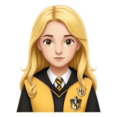 Charlotte Skeoch is hannah abbott in harry potter, wear hogwarts Hufflepuff uniform sticker
