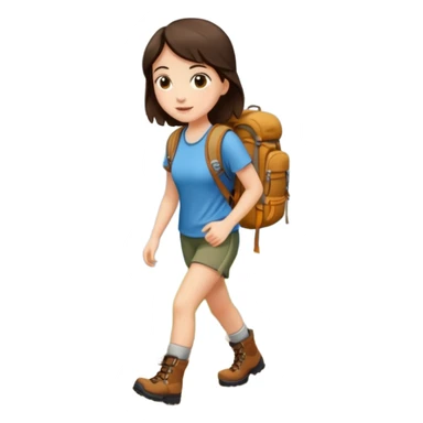 Brunette walking in scenic route sticker